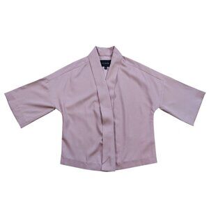 Banana Republic Petite Kimono Open Front Blouse Pink PXXS Polyester.